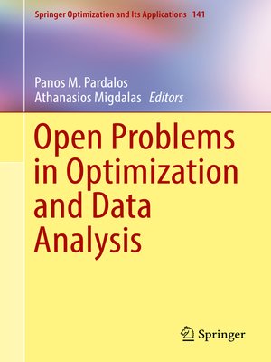 cover image of Open Problems in Optimization and Data Analysis